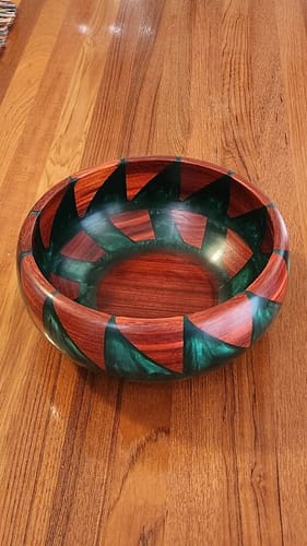 Customer photo review of 9x4" Cylinder Silicone Mold For Epoxy Resin - Woodturning & Deep Casting Mold