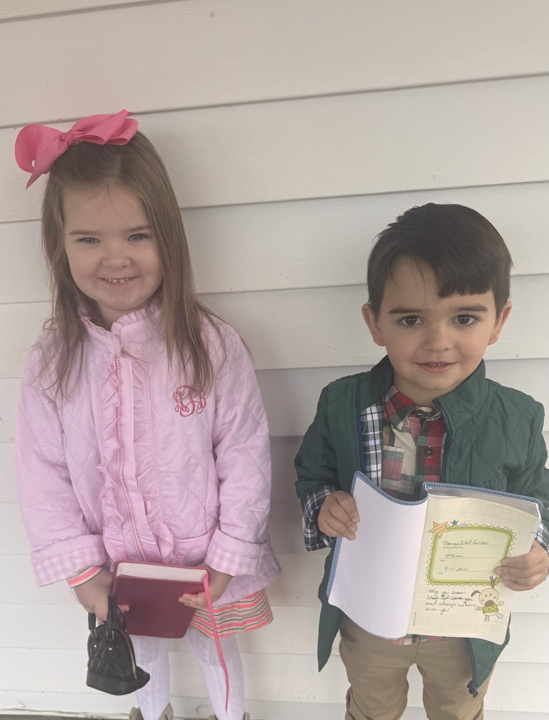 Customer photo review of Hunter Green Quilted Coat