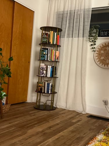 Customer photo review of Flycity 3-5 Tier Rotating Bookshelf With 360° Spinning Display