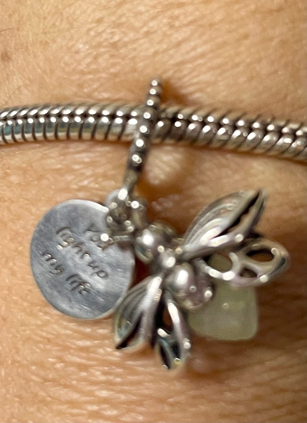 Customer photo review of Charm Luciernaga Evangeline "Iluminas Mi Vida" Fluorescente