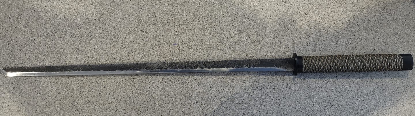 Customer photo review of The Hanma Shapu Handmade Ninjato Spring Steel