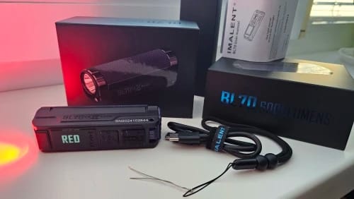 Customer photo review of BL70 EDC Flashlight 6000 Lumens Cree XHP70 HI LED Type-C Rechargeable Dual Light Source for Camping and Work Lights