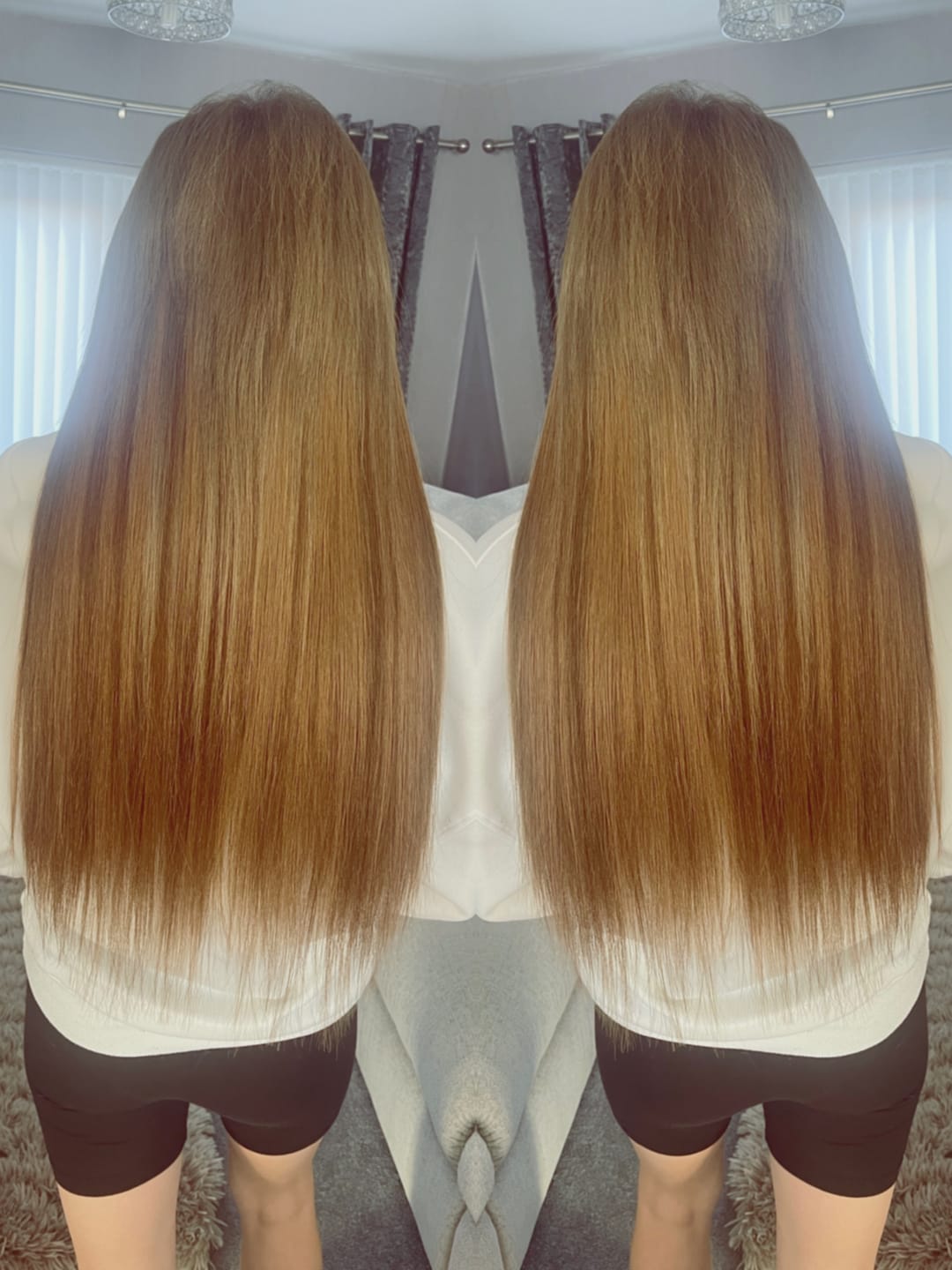 Customer photo review of 20" Nano Tip Hair Extensions