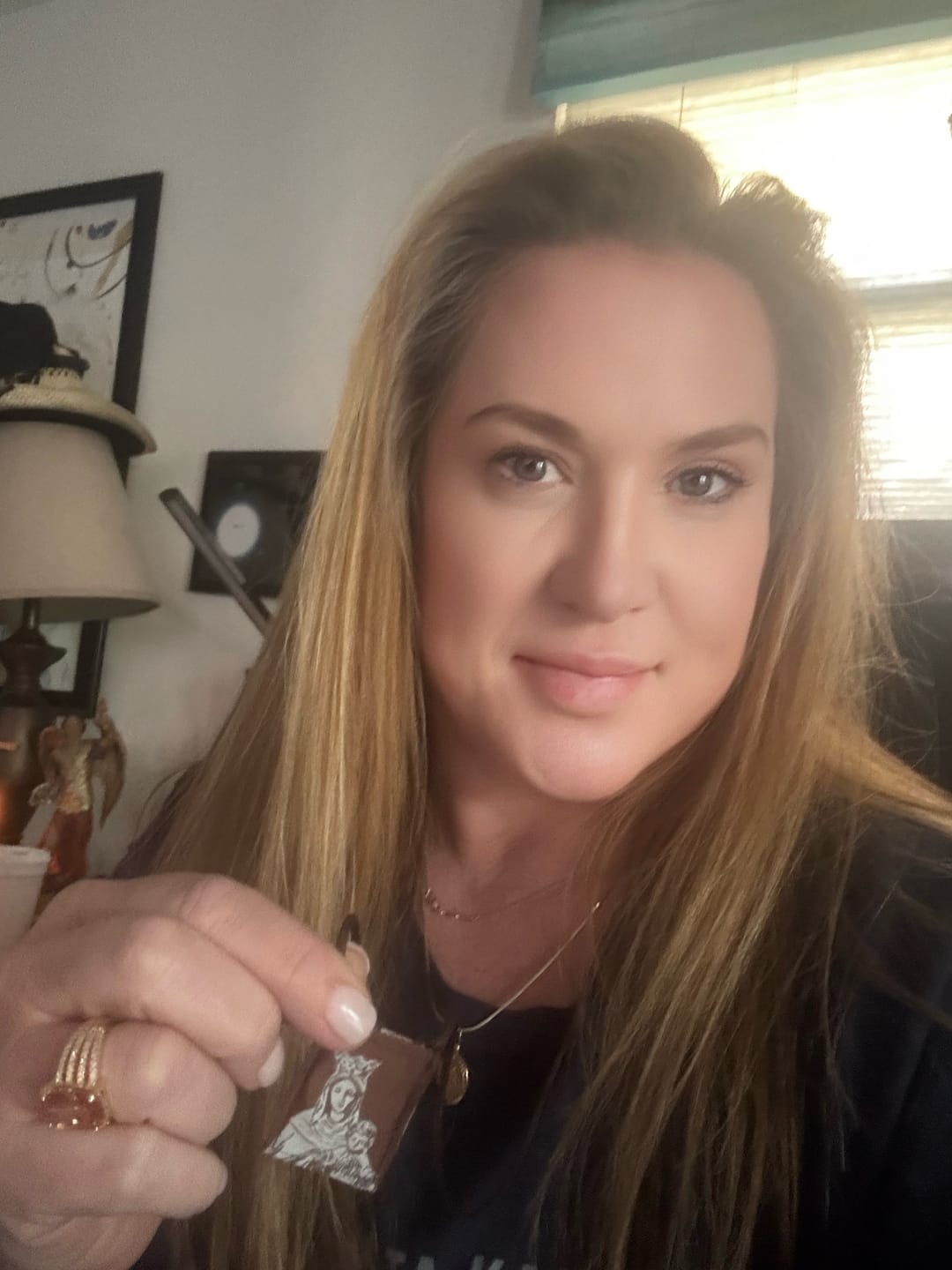 Customer photo review of OLMC Crown of Stars | Our Lady of Mt. Carmel Premium Brown Scapular