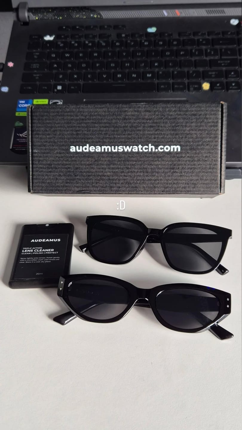 Customer photo review of Taylor Rectangular Framed Sunglasses
