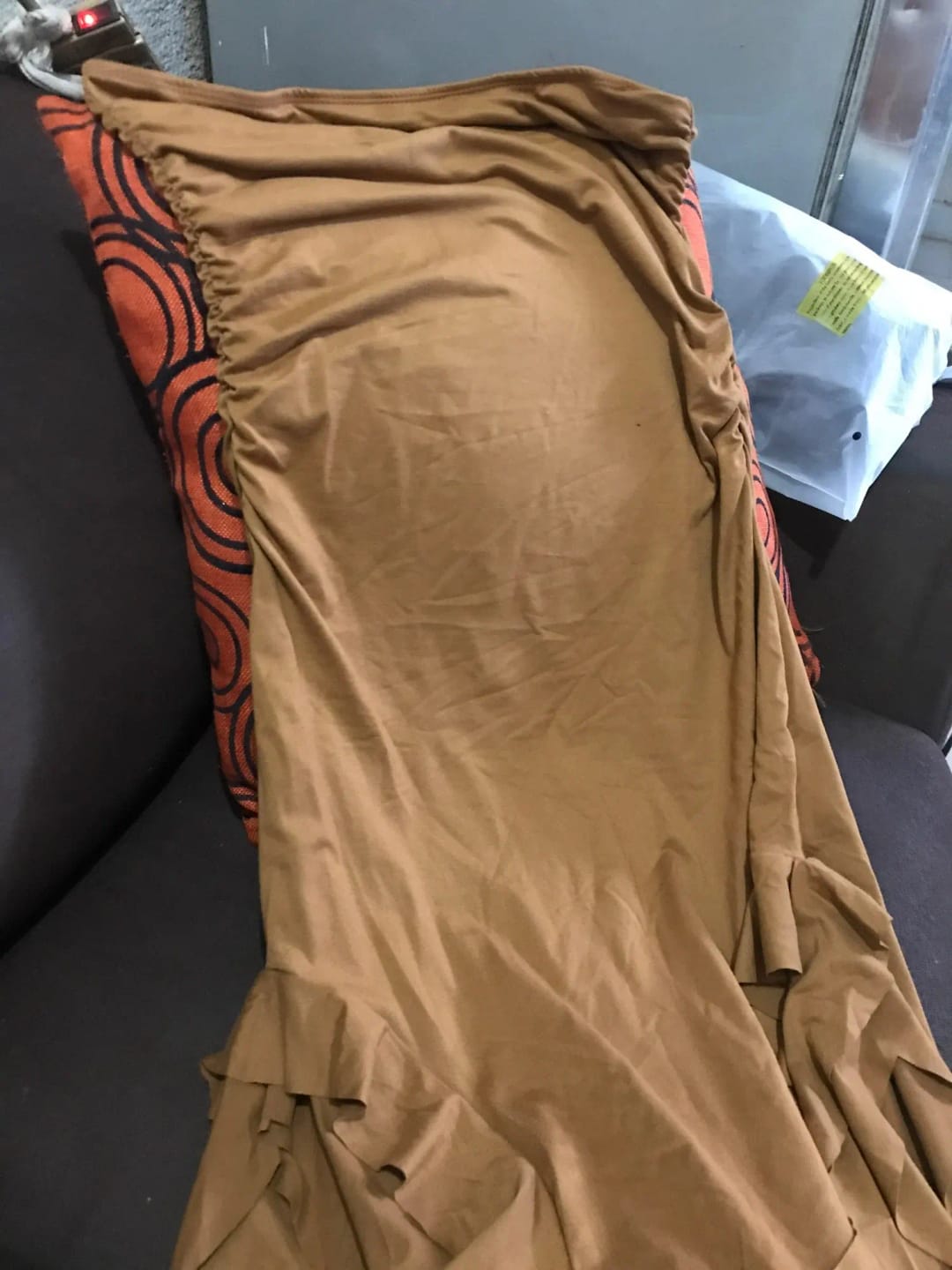 Customer photo review of One-Shoulder Dress Wrap Hip Irregular — Black | KIMLUD