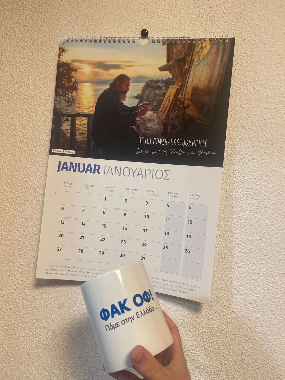 Customer photo review of DU BIST GRIECHE Kalender 2025