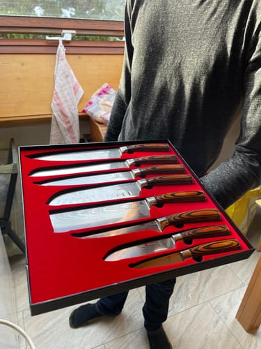 Customer photo review of Messerset Premium 8-teilig + Gratis Kochkurs & e-Buch