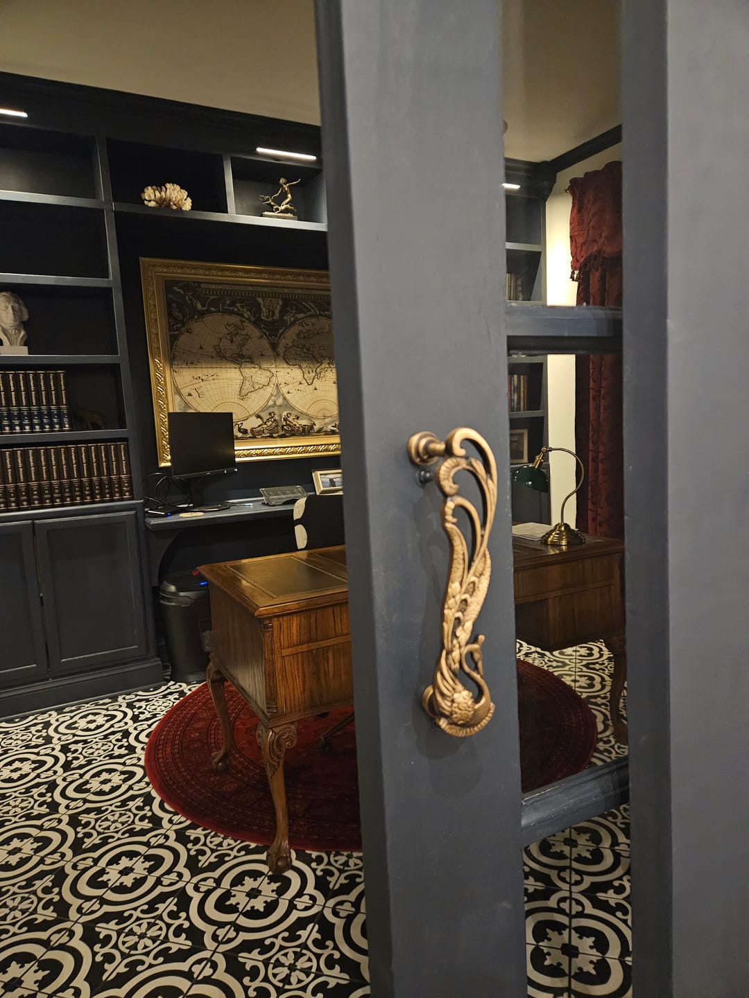 Customer photo review of Brass Antique Peacock Door handle
