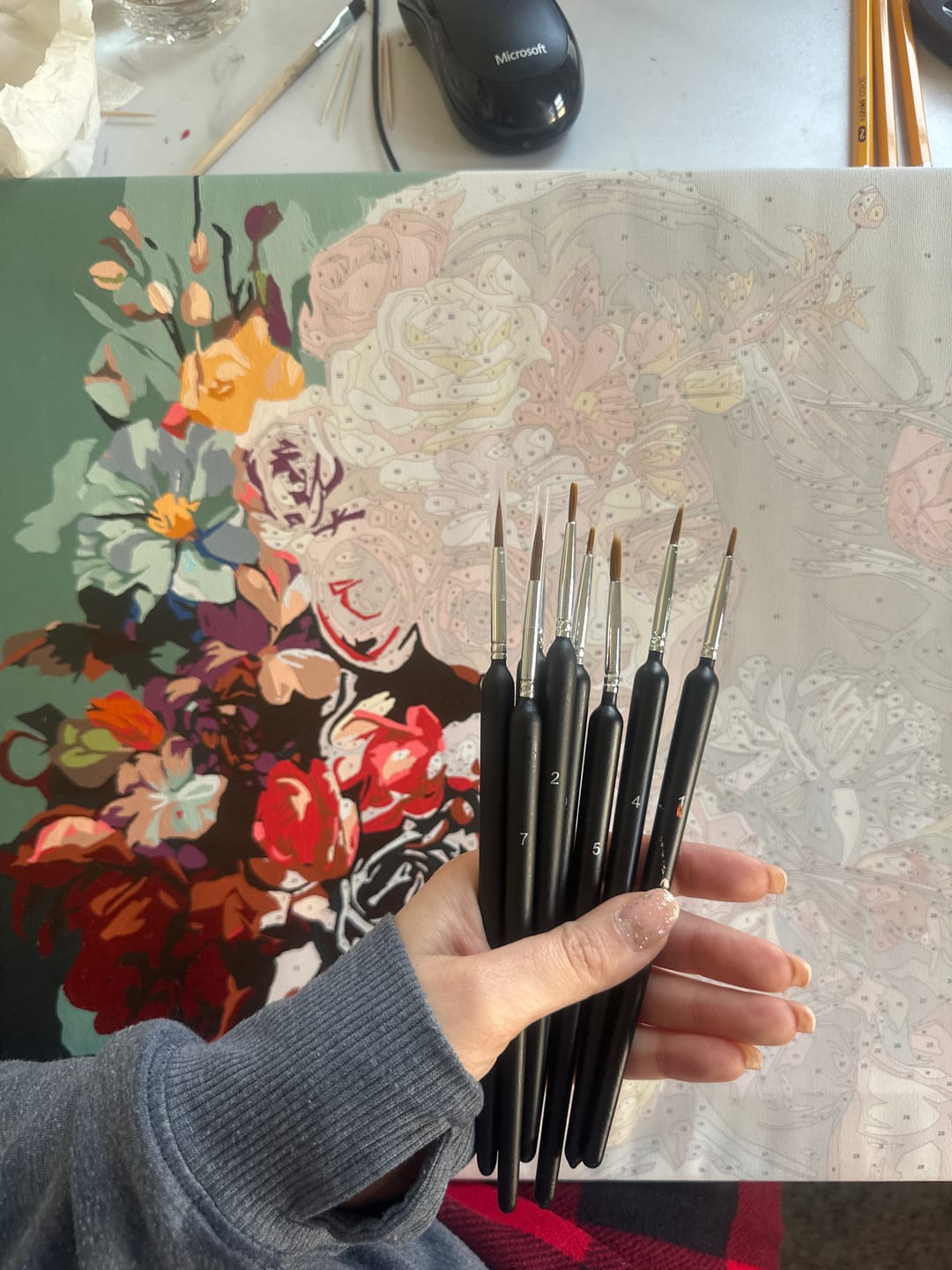 Customer photo review of Precision Detail Brushes (Set of 10)