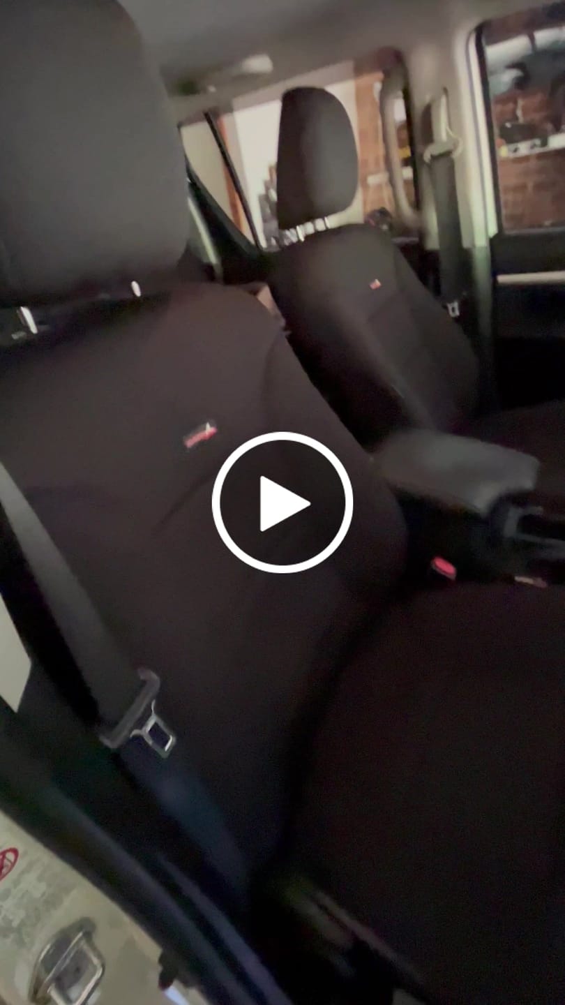Customer video review of Sharkskin Seat Covers for Toyota Hilux SR / SR5 (07/2015-ON)