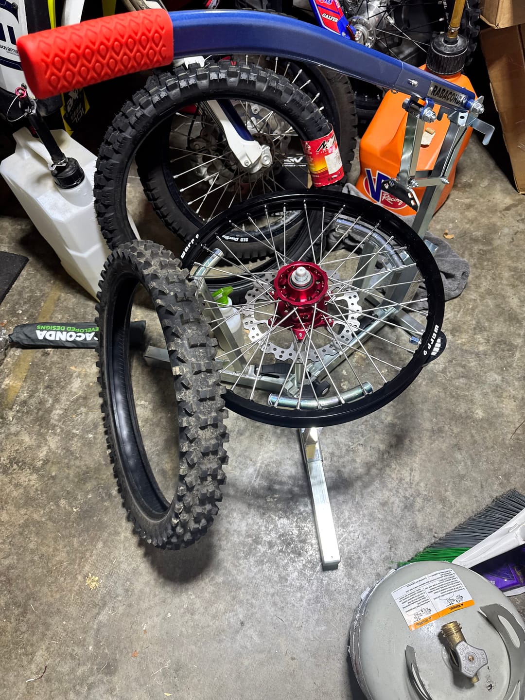 Customer photo review of 10-Year USA ISDE Limited Edition Dirt Bike Tire Changer