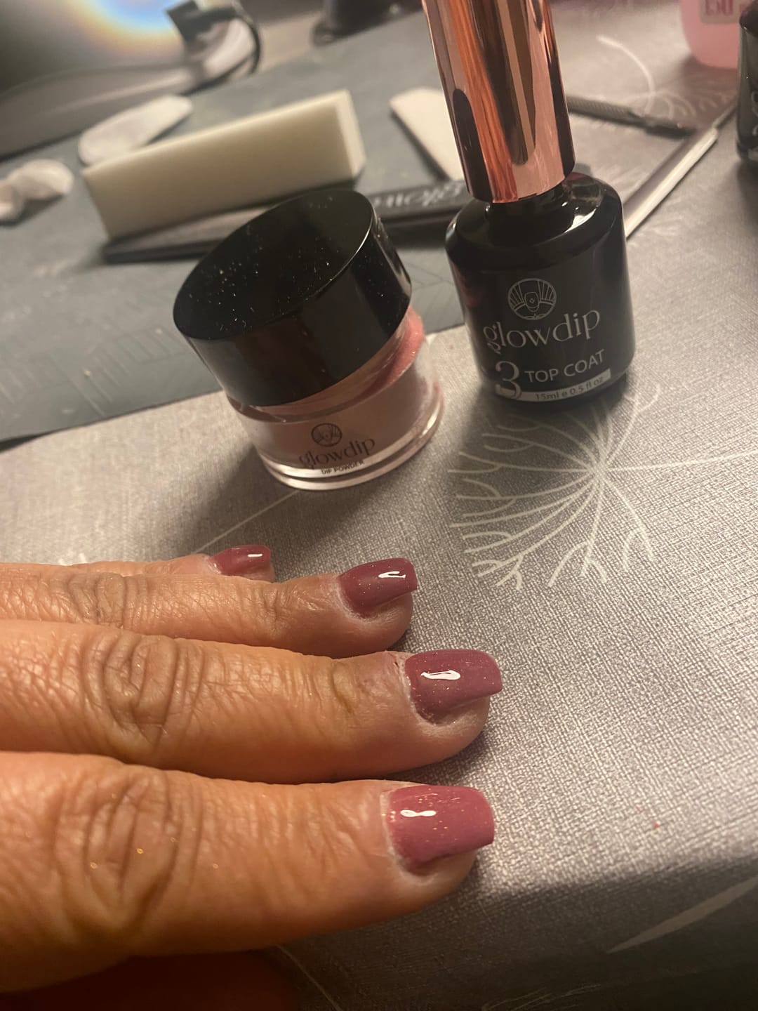 Customer photo review of Pink Lemonade Dipping Powder