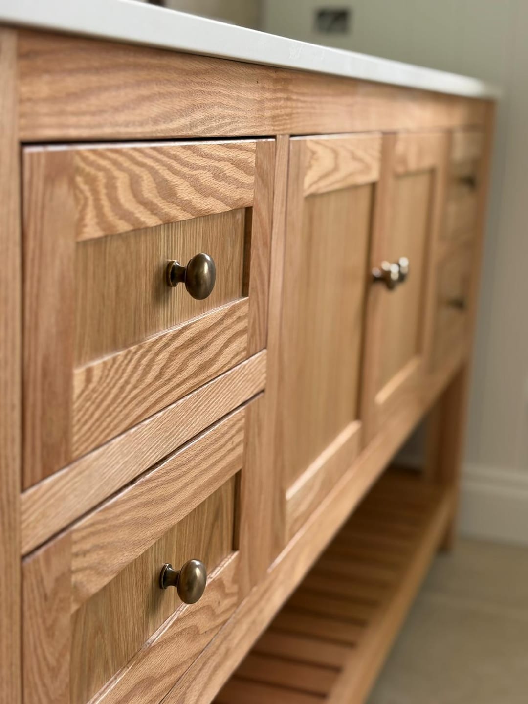 Customer photo review of Shropshire Aged Brass Cupboard Handles