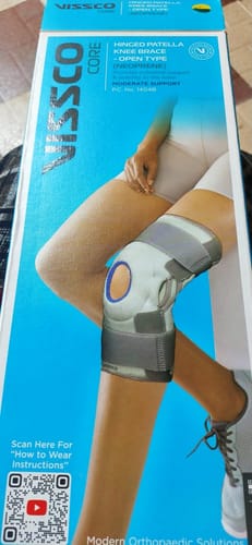 Customer photo review of Neoprene Hinged Patella Knee Brace | Provides moderate support & stability to the Knee - (OPEN TYPE) - Grey (Single Piece)