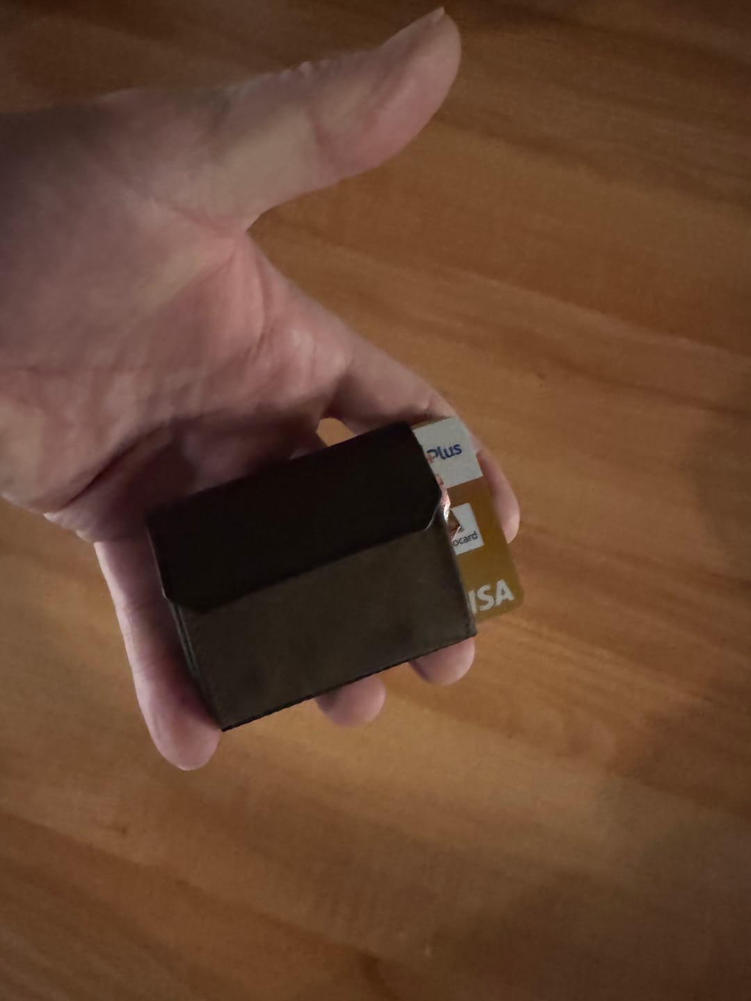 Customer photo review of Nano Boy Pocket card holder wallet with leather coin pocket