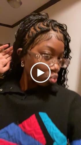 Customer video review of Bohemian Cornrow Mohawk Style (Black Color, Waist Length, Swiss Full Lace)