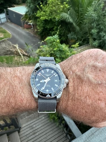 Customer photo review of Longines Hydro Conquest Men's 41mm Automatic GMT Watch L3.790.4.56.6