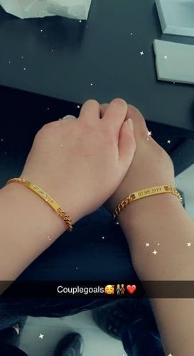 Customer photo review of Personlige armbånd for par
