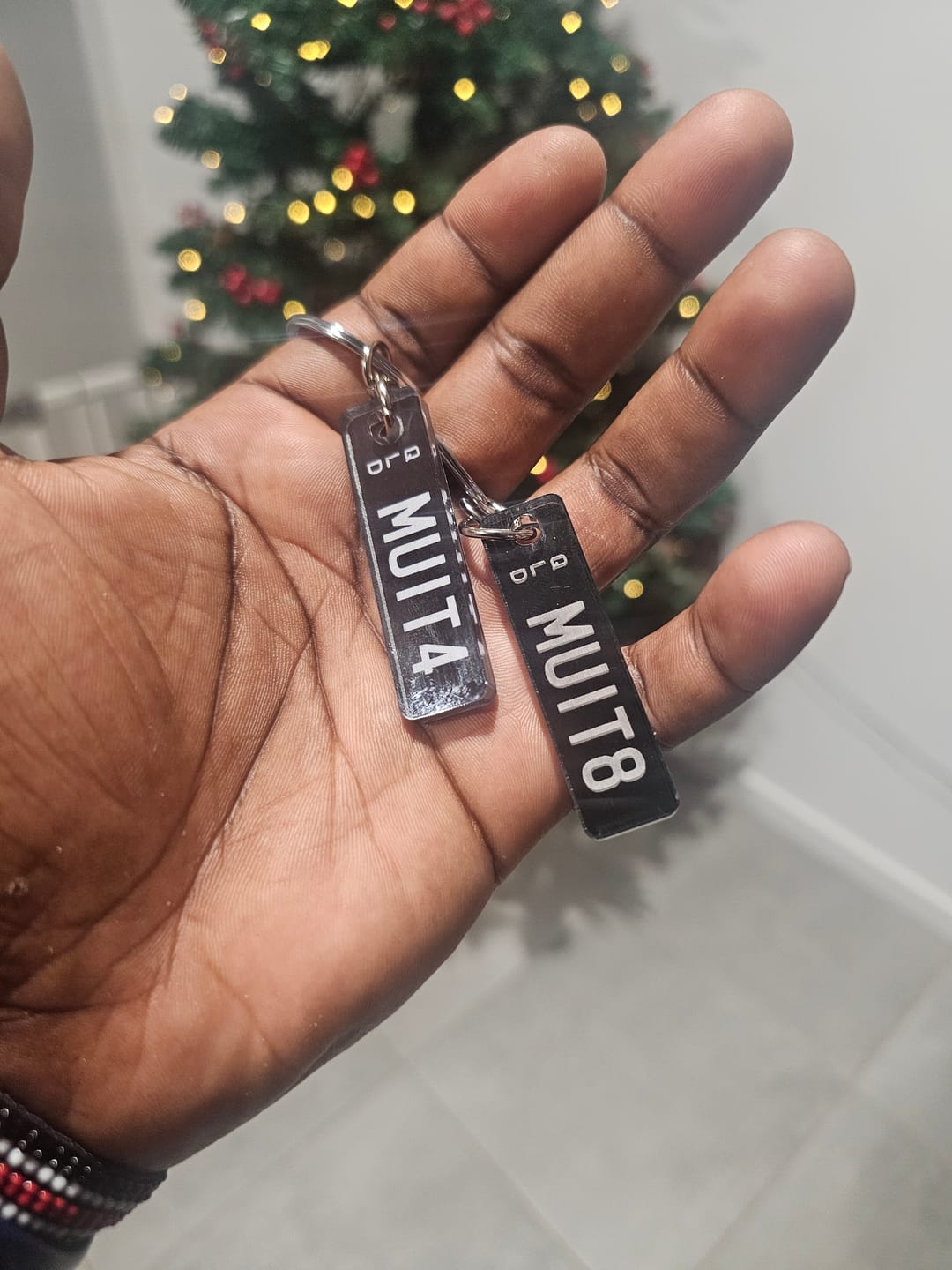 Customer photo review of QLD Prestige Licence Plate Custom Keychain