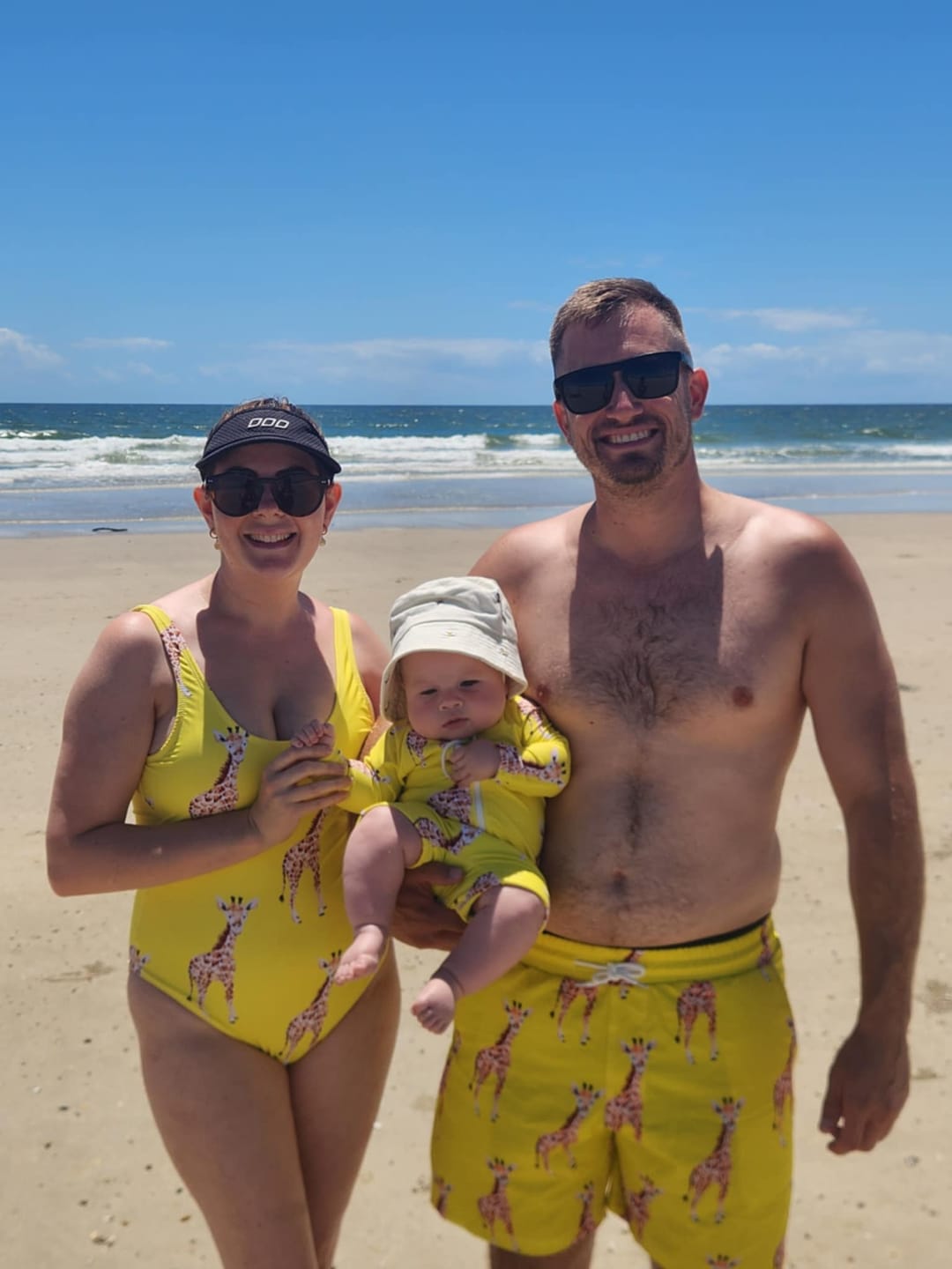 Customer photo review of Yellow Giraffe Unisex Long Sleeve Zip Swimmers