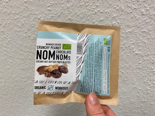 Customer photo review of Crunchy Peanut Chocolate NomNoms (Protein-Bites) – bio, vegan mit Extra Protein