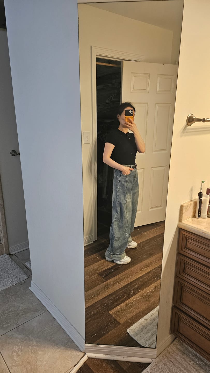 Customer photo review of LT24034 Barrel Leg Jeans