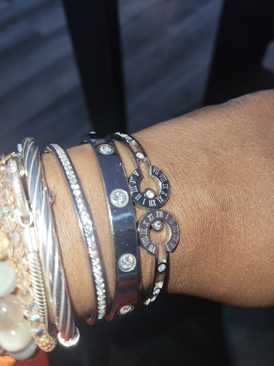Customer photo review of Anjali Stainless Steel Bracelet Stack