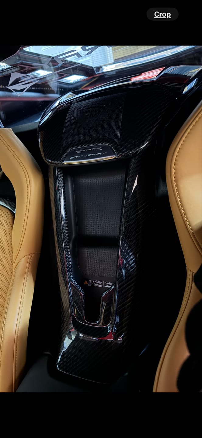 Customer photo review of Chevrolet Corvette C8 Waterfall Console Cover