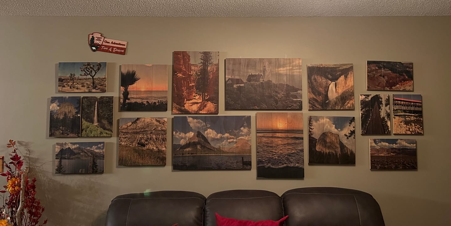 Customer photo review of 14 x 10.5 Planked Wood Print