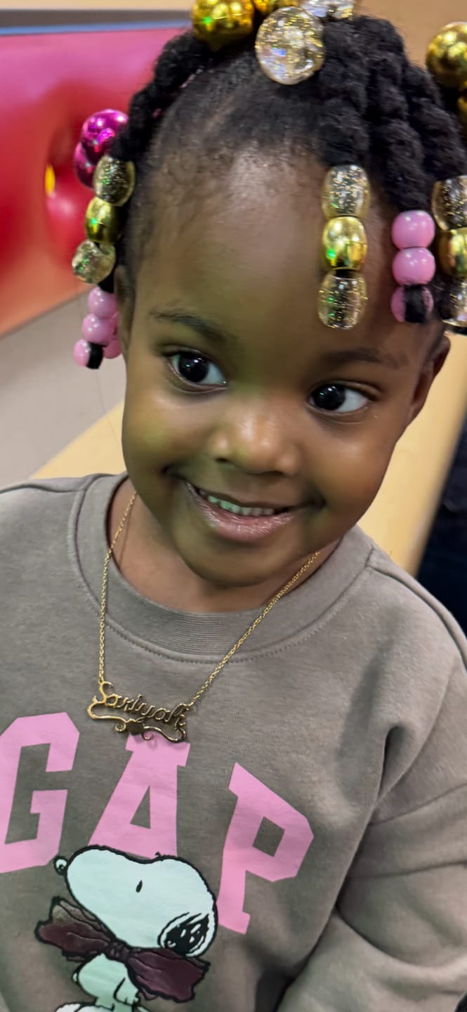 Customer photo review of Kids Love Heart Name Necklace