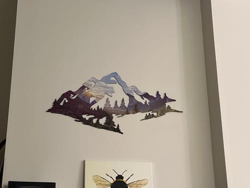 Customer photo review of Yosemite Mountain Range View - Metal Wall Art