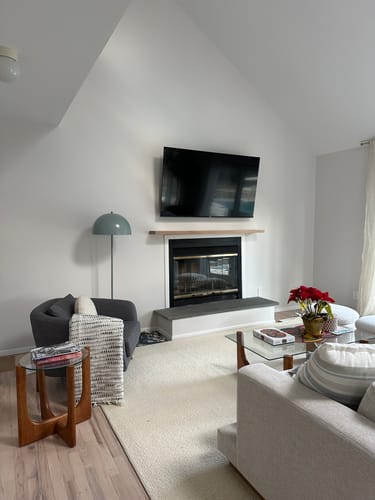 Customer photo review of White Oak Floating Shelves