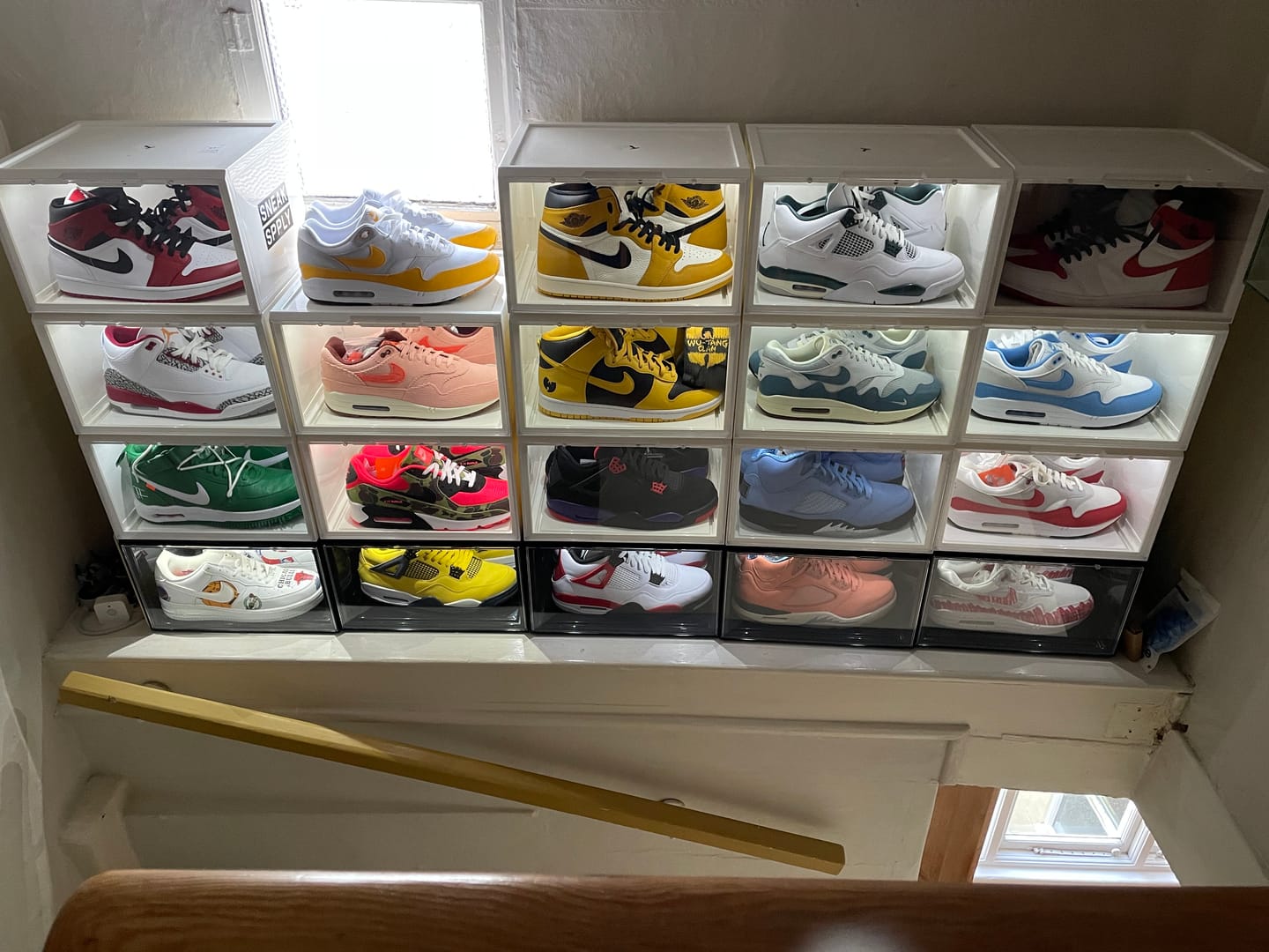Customer photo review of STACK V2 LED Sneaker Display Crate - White