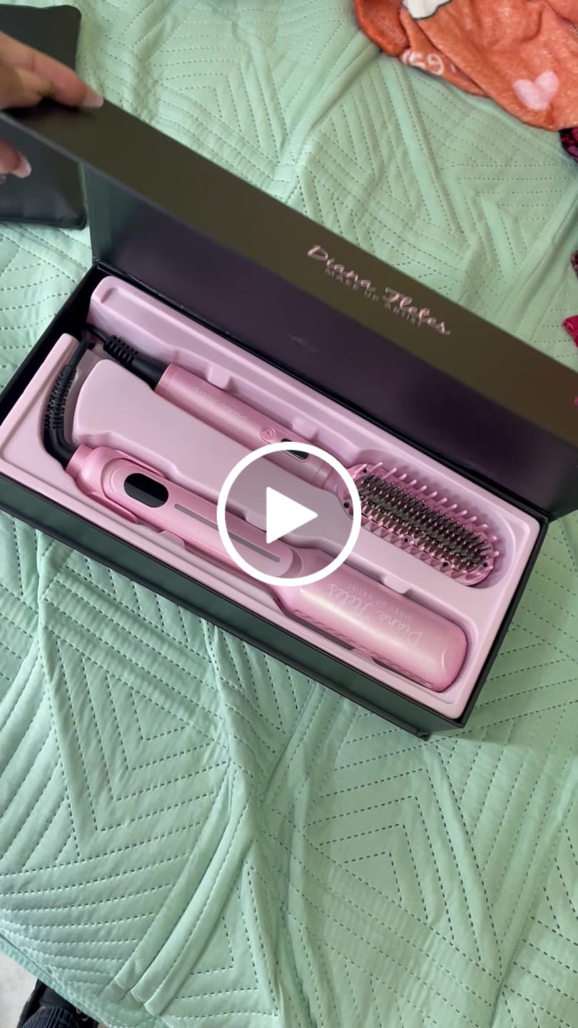 Customer video review of Set Plancha Profesional Infrared + Cepillo Alaciador