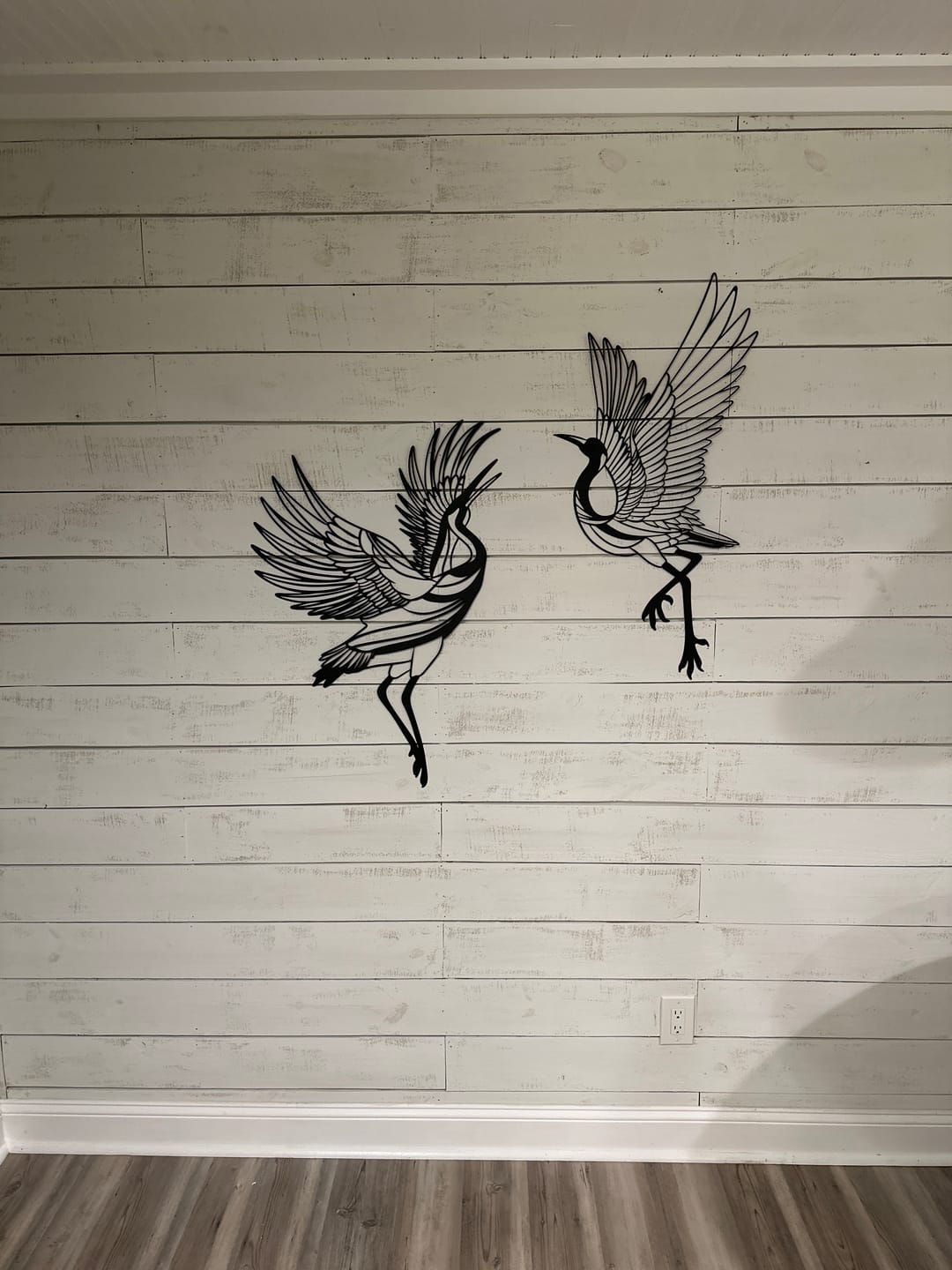 Customer photo review of Sandhill Crane Metal Wall Art (Set of 2)