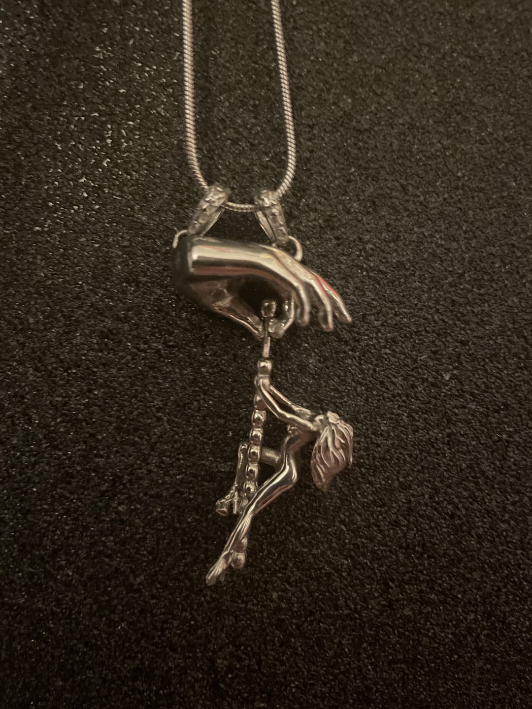 Customer photo review of DANCING WITH DEATH PENDANT