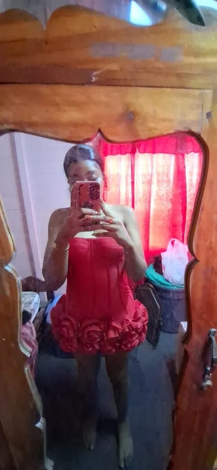 Customer photo review of Strapless Ball Gown Mini Dress Silhouette — Red | KIMLUD