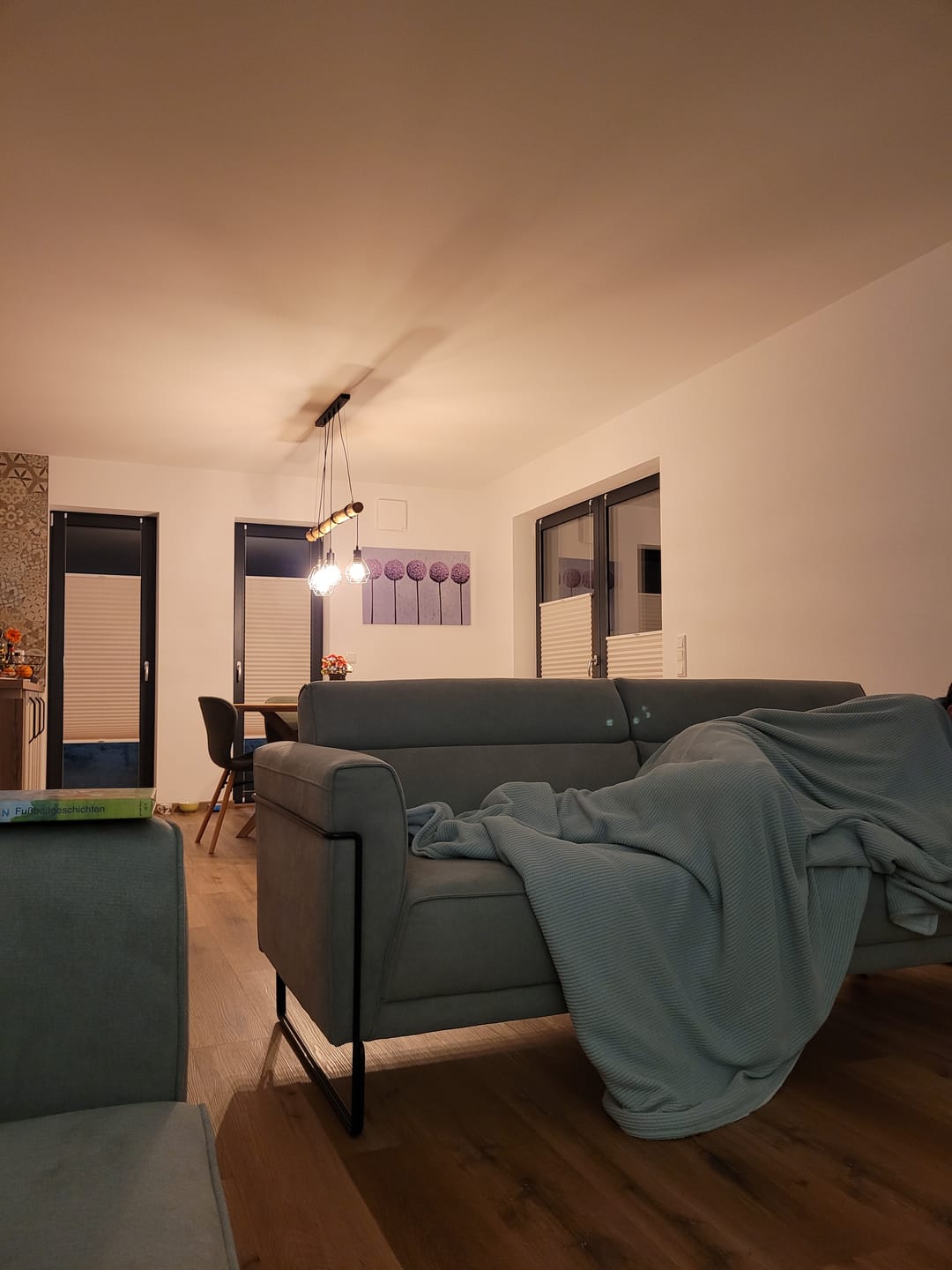 Customer photo review of Kuscheldecke • Strick • Mint