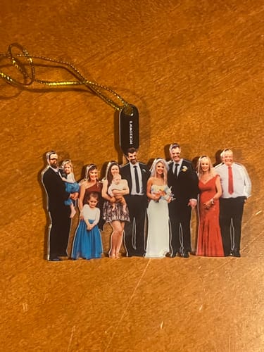 Customer photo review of Customized Your Photo Ornament - Personalized Photo Mica Ornament - Christmas Gifts For Family Member