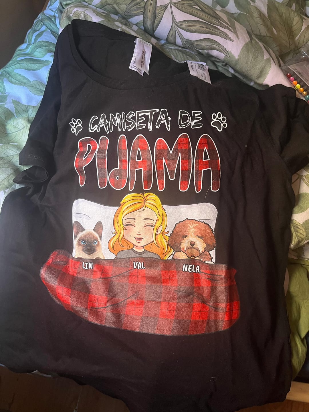 Customer photo review of Mi camiseta de pijama - Camiseta personalizada