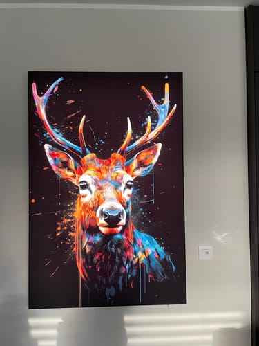 Customer photo review of Canvalight® Leuchtbild | Hirsch-Kopf | Hochformat