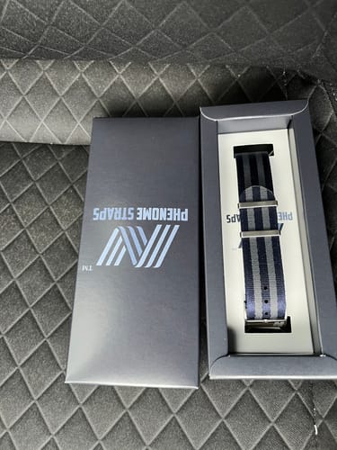 Customer photo review of Blue Bond Nylon Watch Strap