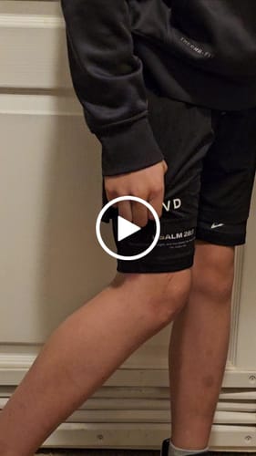 Customer video review of Psalm 28:7 'Shield of Strength' Youth Performance Shorts