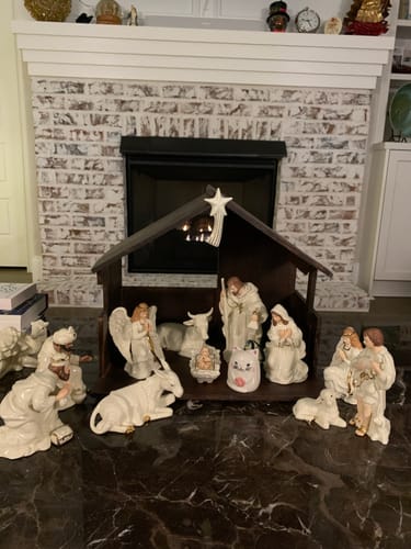 Customer photo review of Belleek Classic Not a Creature Stirring Ornament