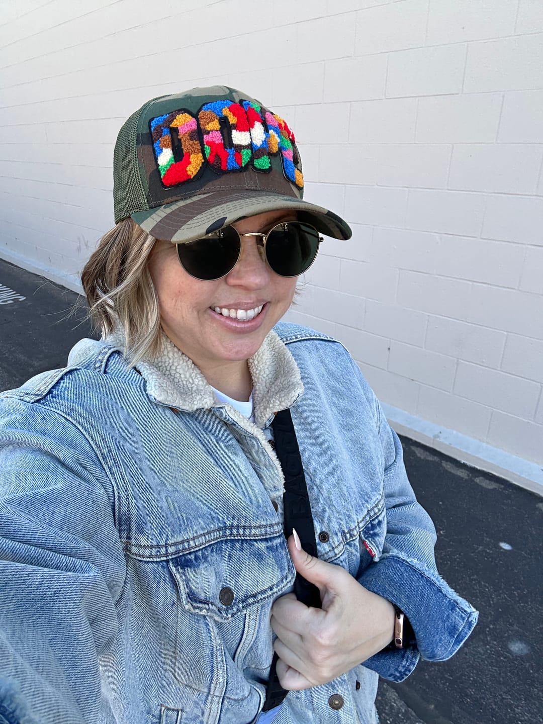 Customer photo review of Chenille Dope Camo Patched Hat