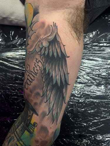 Customer photo review of Painless Tattoo Numbing Cream