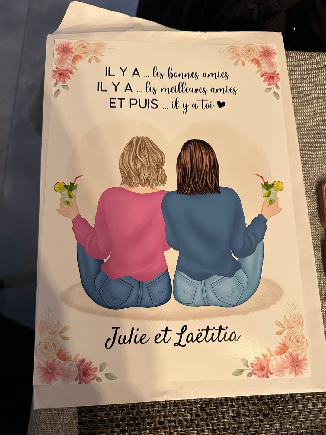 Customer photo review of Affiche Personnalisée - Meilleure Amie/Soeur