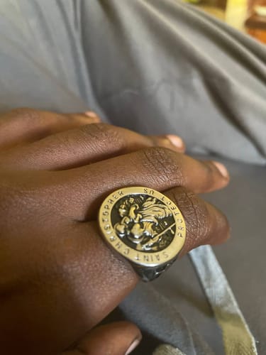 Customer photo review of St Christopher Ring