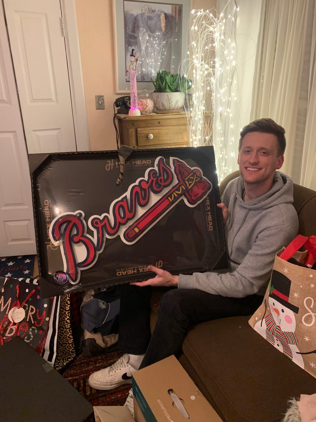 Customer photo review of Atlanta Braves Tomahawk 3D Metal Wall Art